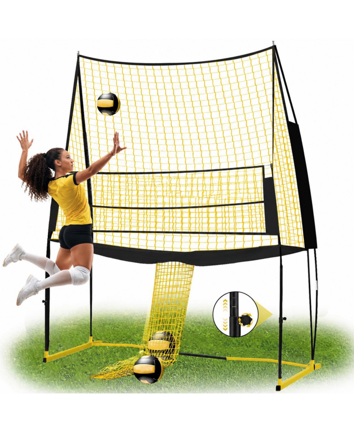 Furlihong Adjustable Height Portable Volleyball Net System Sturdy Training Equipment With Carry Bag