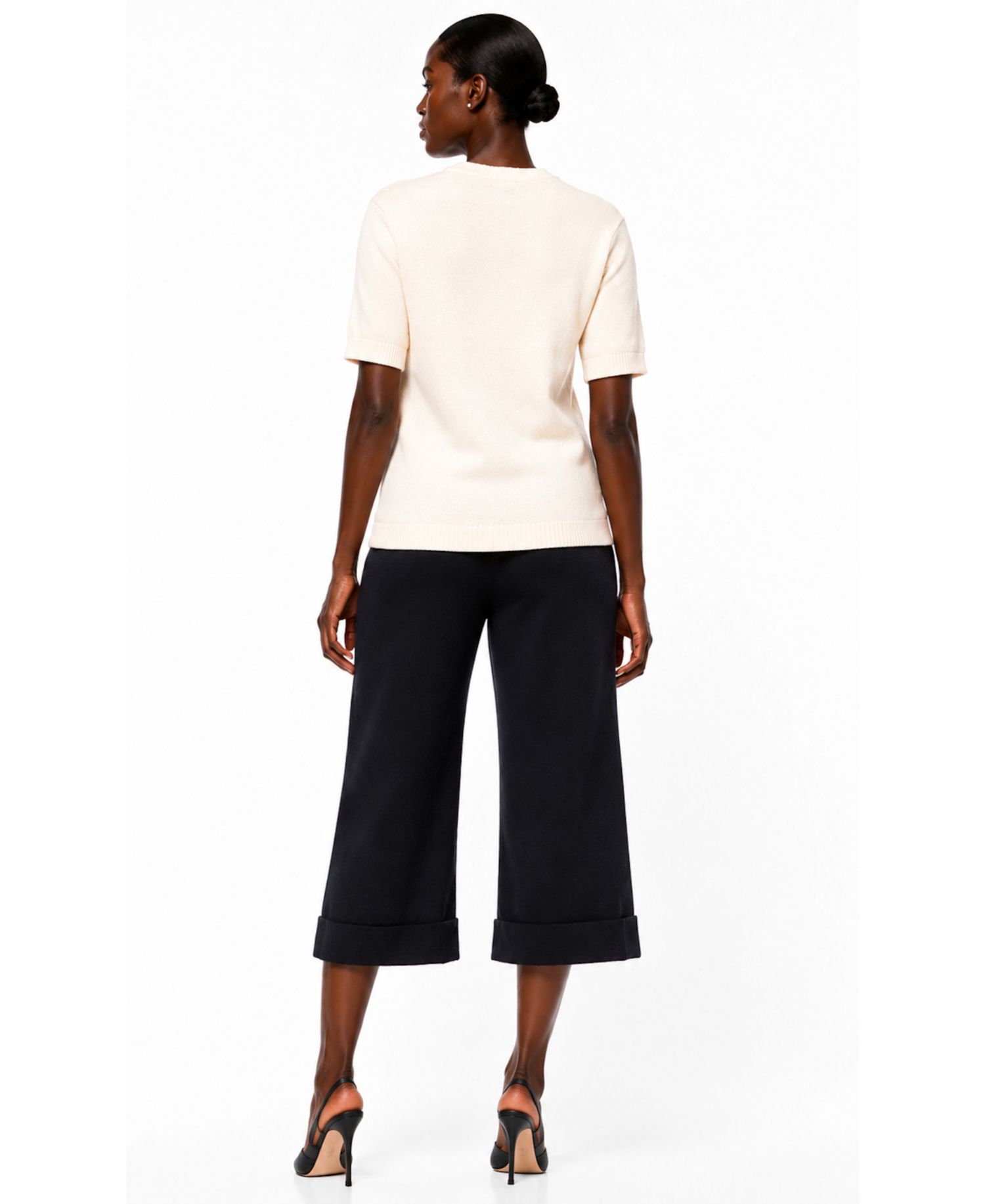 Women's Vicchi Pull-On Wide-Leg Cropped Pants