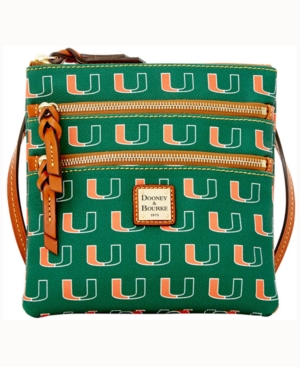 Dooney & Bourke Miami Hurricanes Triple-Zip Crossbody Bag