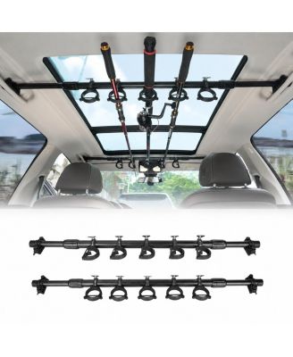 Adjustable Car Roof Fishing Rod Holder 5 Capacity Heavy Duty 35 to 59 Inch