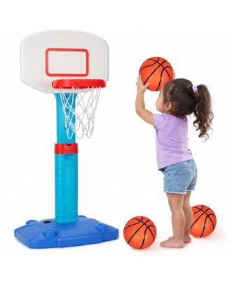Adjustable Kids Basketball Hoop Set Portable Indoor Outdoor Play Toy for Toddlers