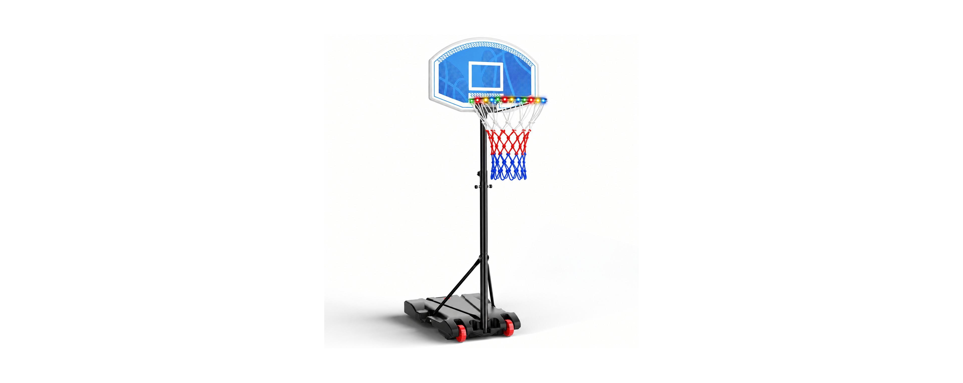 Magicorange Led Adjustable Portable Basketball Hoop Pool Outdoor 9 Mode Lighting