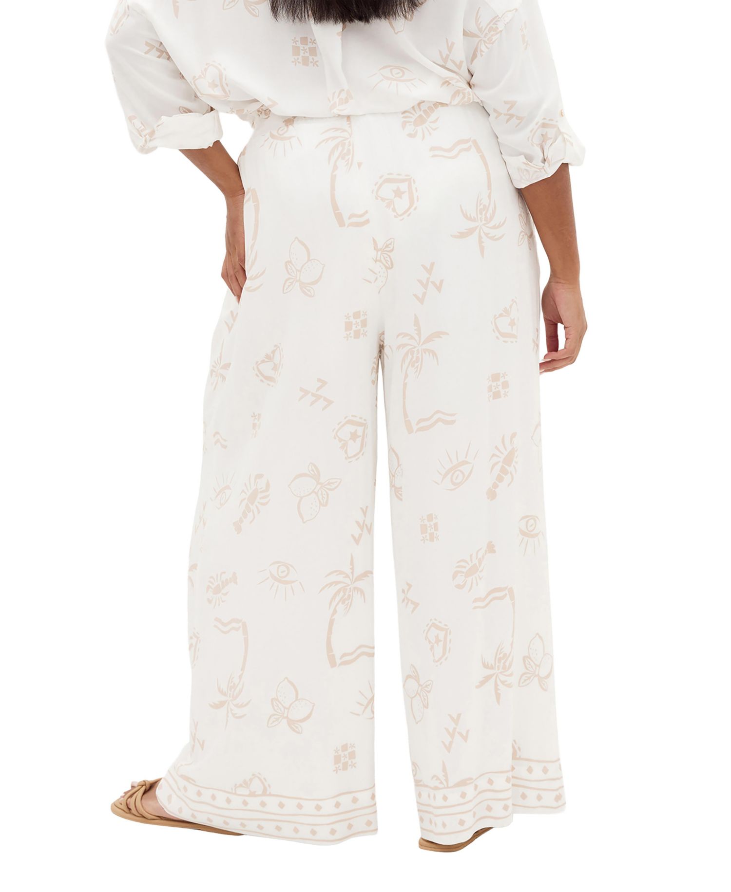 Plus Size Alessia High-Rise Wide-Leg Pull-On Pants