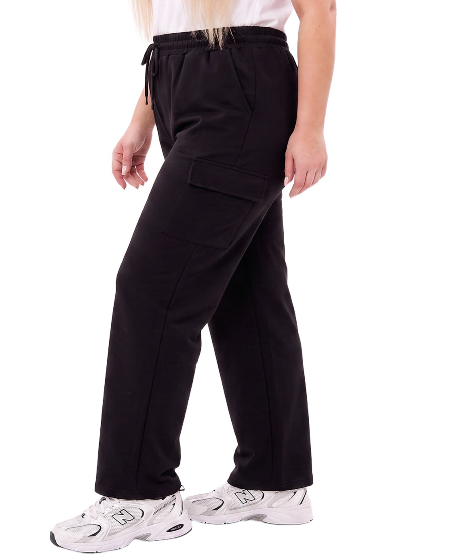 Plus Size Cargo Wide-Leg Pants