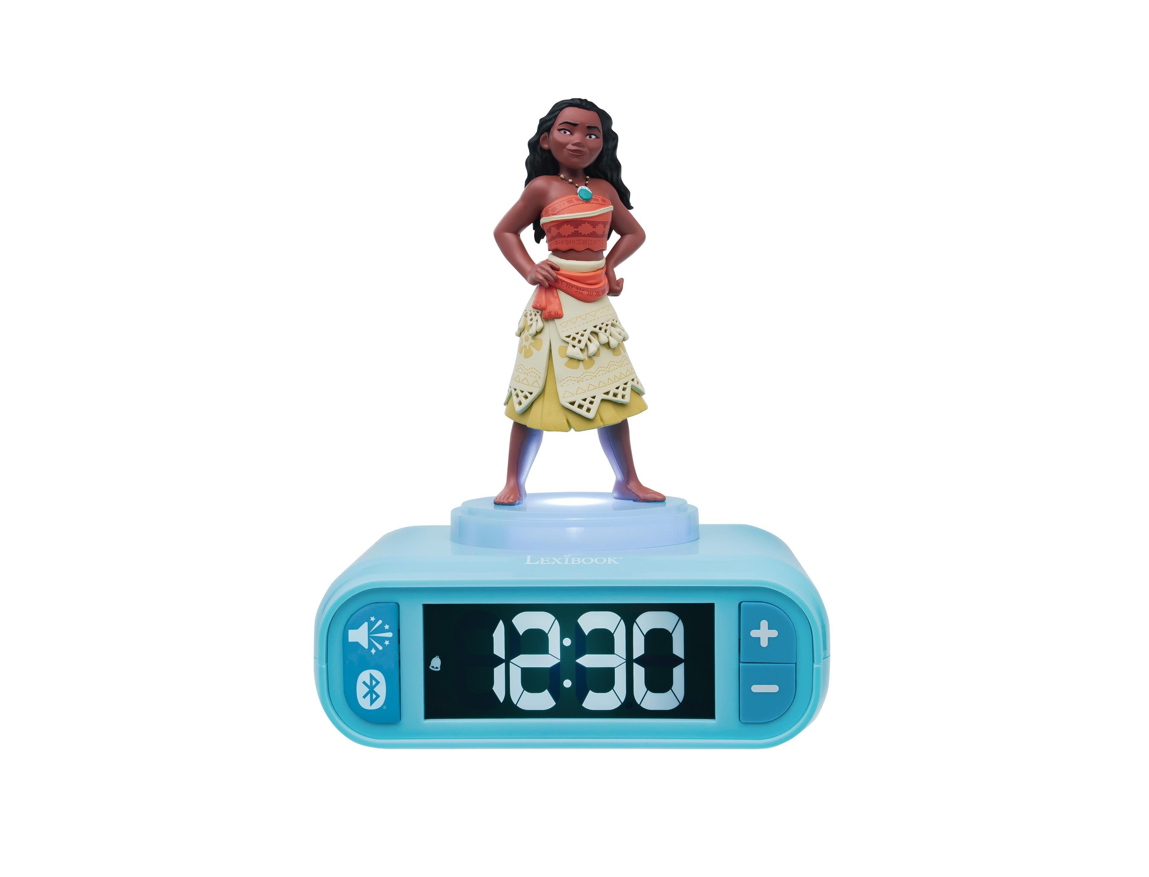 Disney Moana/vaiana Digital Alarm Clock with Bluetooth Speaker and 3D Nightlight