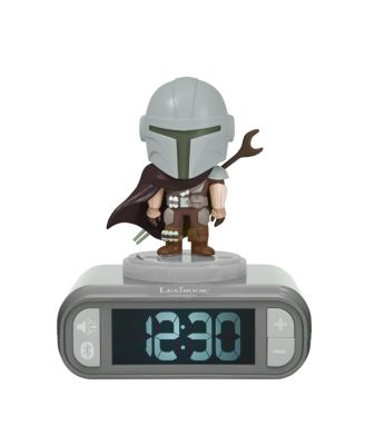 Lexibook Star Wars The Mandalorian, Digital Alarm Clock with 3D Nightlight, Clock