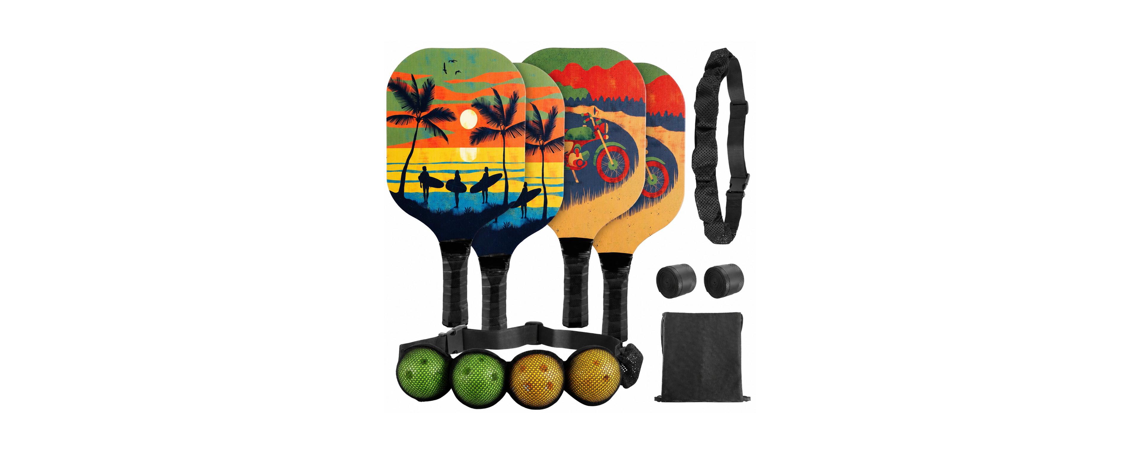 Sportneer 4 Pack Pickleball Paddles Set For Beginners Adults With Carry Bag
