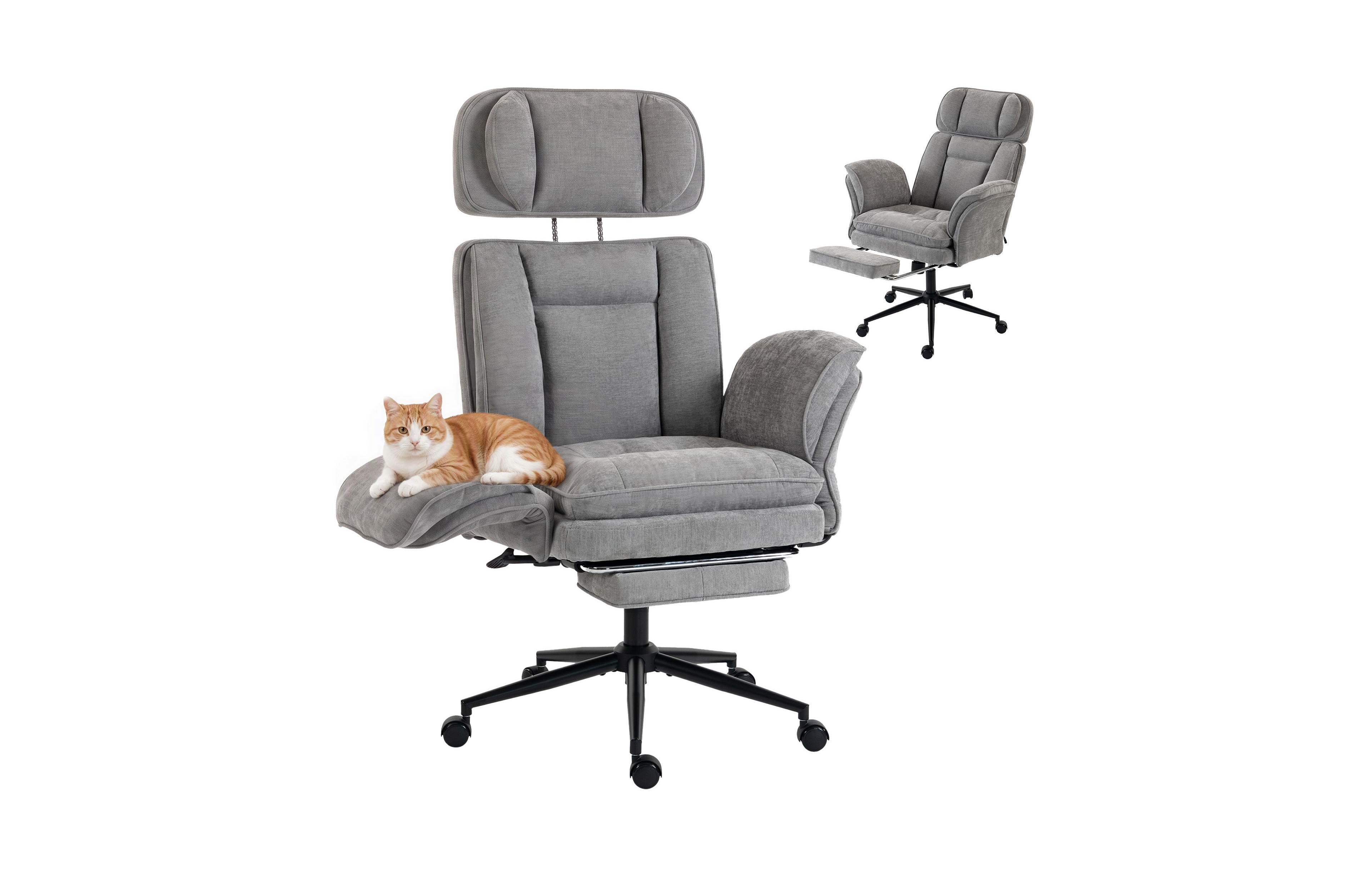 Homcom Criss Cross Office Chair with Flip Armrests, Adjustable Headrest