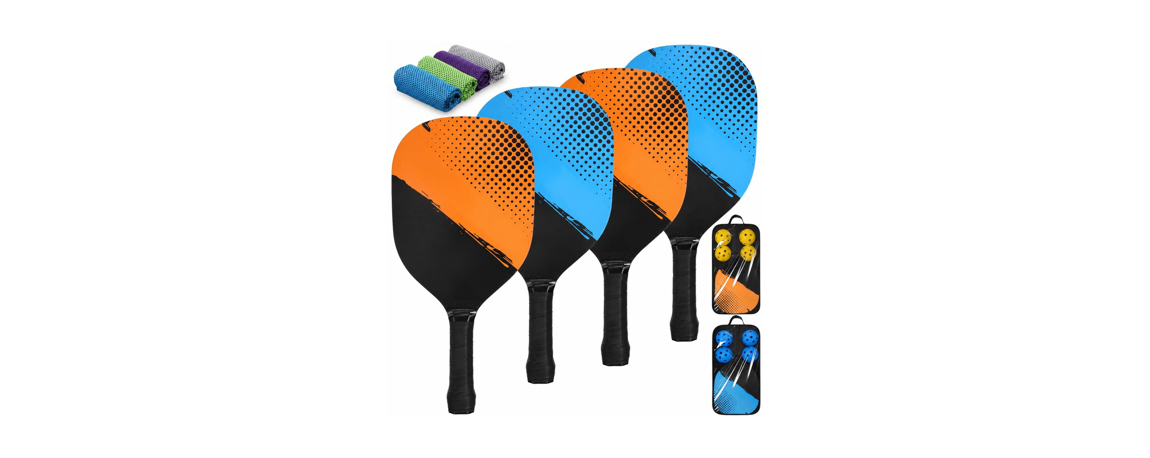 Sportneer 4 Pack Pickleball Paddles Set With 8 Balls And Carry Bag For Beginners All Skill Levels