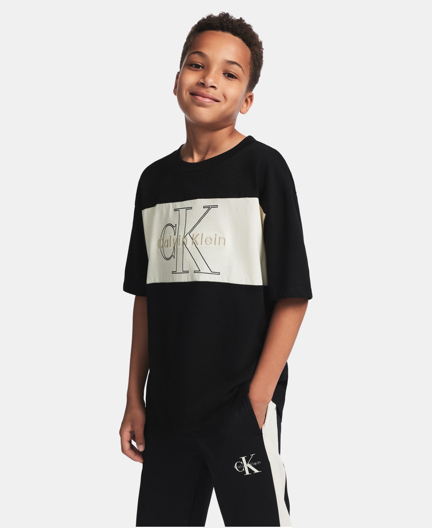 Boys' 8-20 Embroidered Short-Sleeve T-Shirt