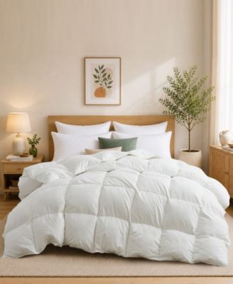 Heavyweight Goose Down Fiber Comforter, California King