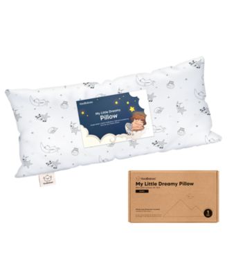 Buddy Toddler Pillow with Pillowcase, 10X18 Soft Cotton Toddler Pillows for Sleeping, Kids Pillow