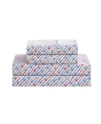 Printed 4-Piece Microfiber Sheet Set, King