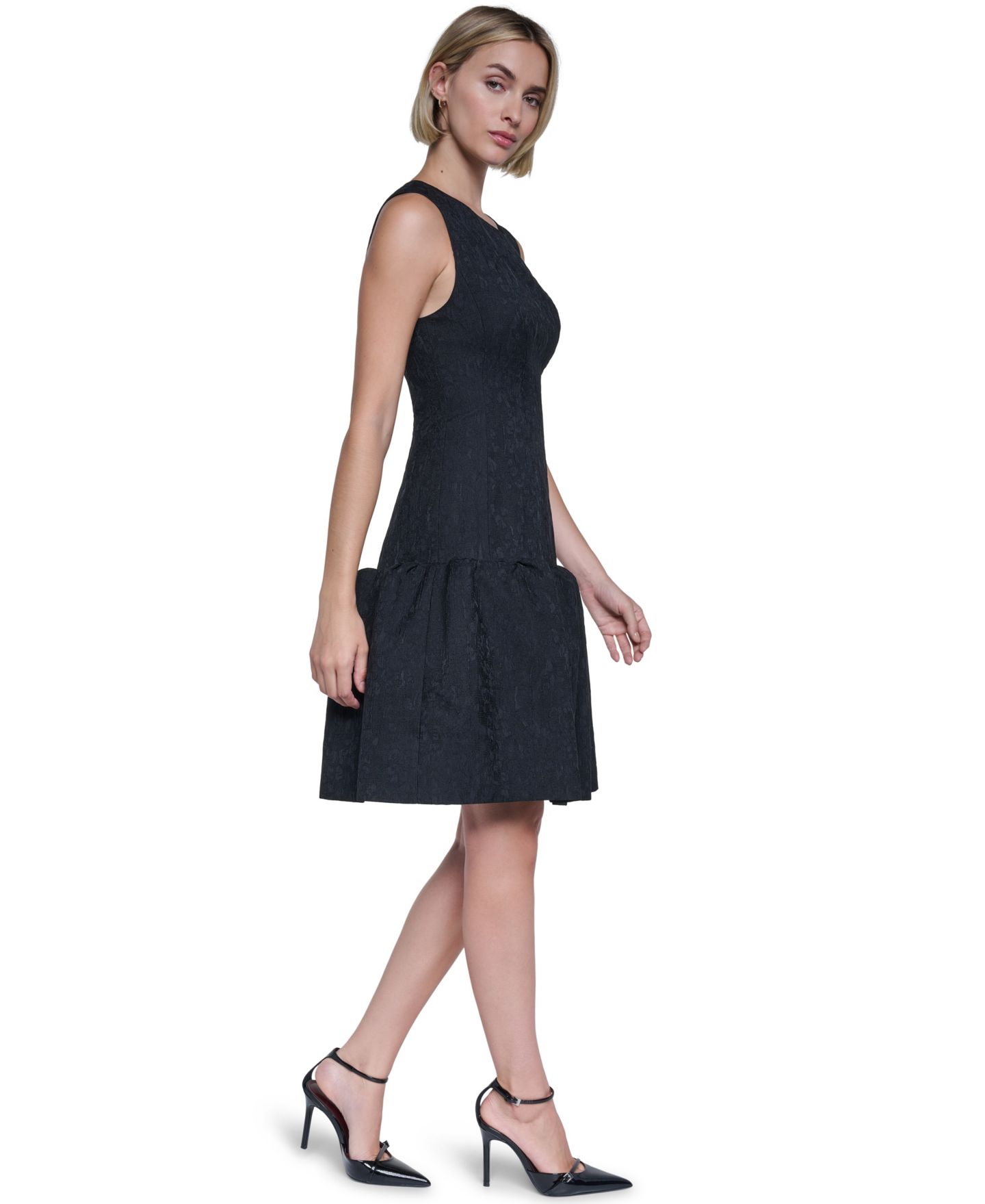Женское платье Sonia Rykiel Sleeveless Drop-Waist Fit & Flare, цвет: Чёрный — фото 2