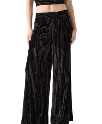Women's Arlowe Wide-Leg Velvet Pull-On Pants