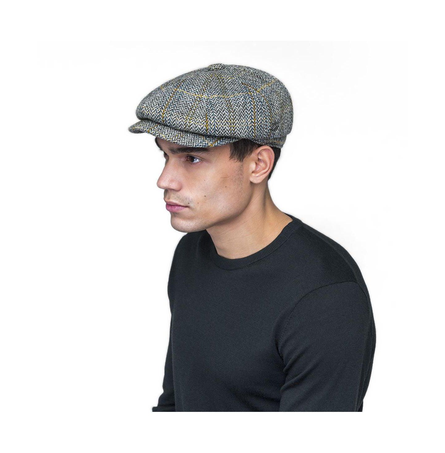 Мужская кепка Bailey 1922 Wool-Blend Herringbone Convertible Earflaps 8/4 Newsboy, цвет: Avion — фото 3
