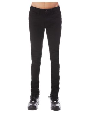 Men's Strat Super-Skinny Low-Rise Leather-Trim Jeans