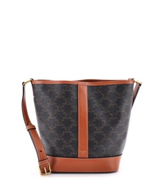 Small Bucket Bag Triomphe Coated Canvas