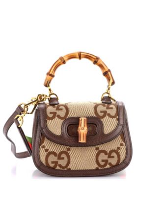 Mini Bamboo 1947 Top Handle Bag Jumbo GG Canvas