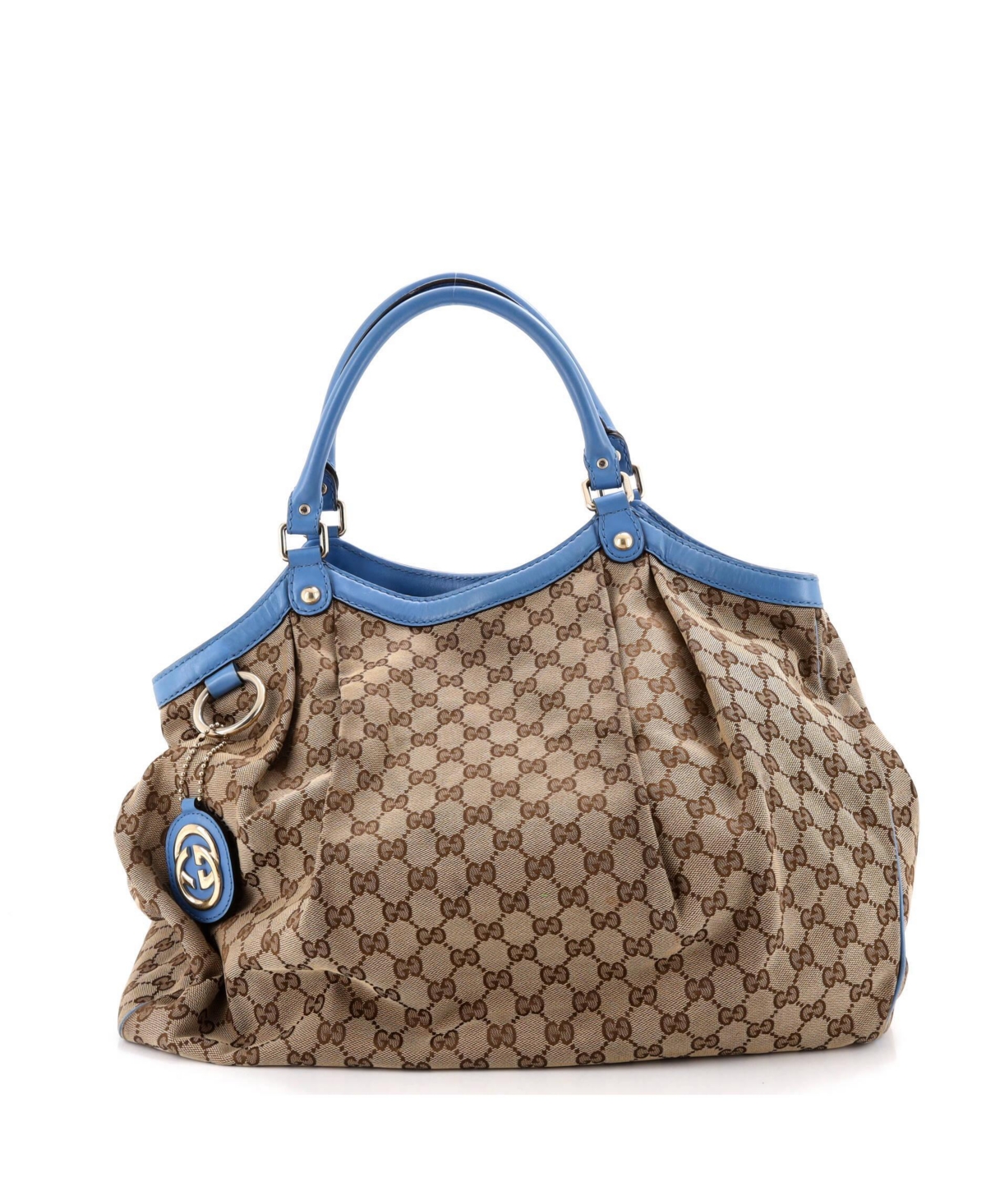 Pre-Owned Gucci Large Sukey Tote Gg Canvas with Leather