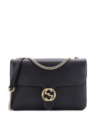 Medium Interlocking Shoulder Bag Leather