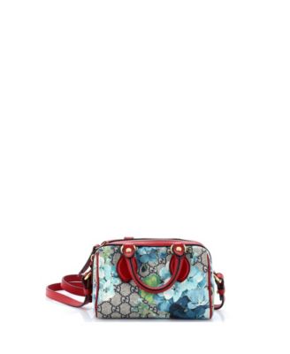 Nano Convertible Boston Bag Blooms Print GG Coated Canvas