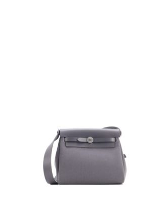 Pre-Owned Hermes 20 Herbag Zip Toile and Leather