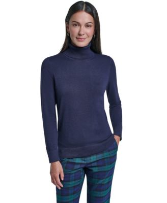Women's Fitted Long-Sleeve Turtleneck Sweater