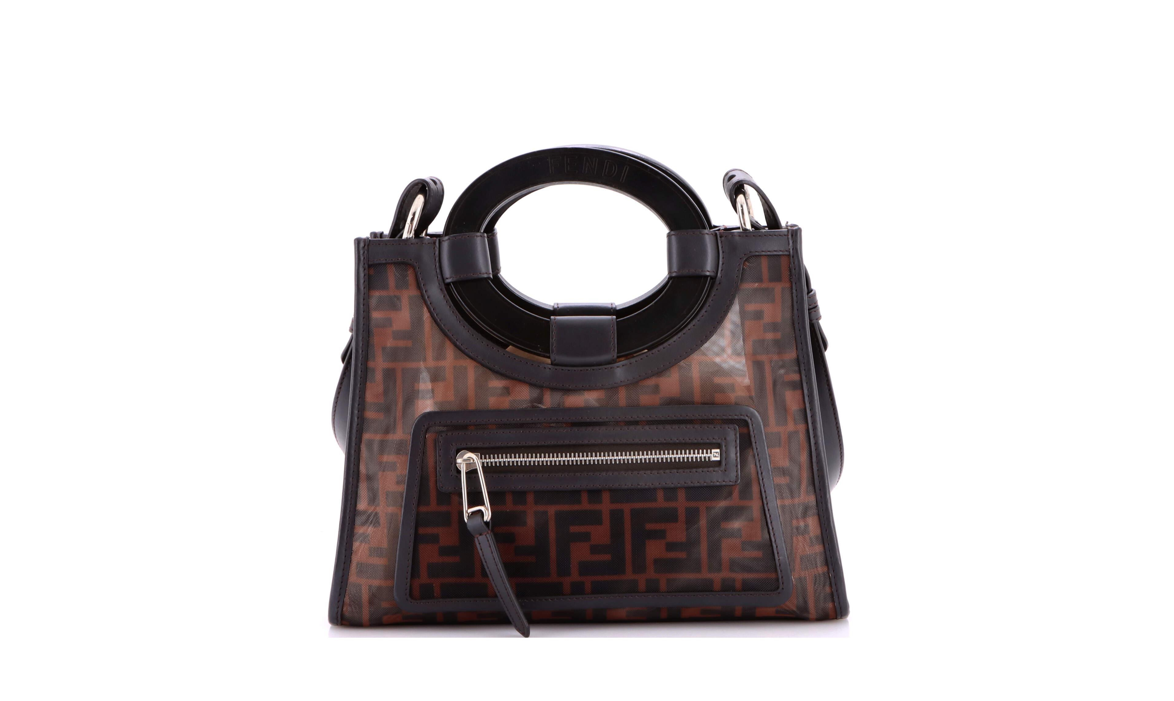 Pre-Owned Fendi Small Runaway Shopper Tote Zucca Mesh