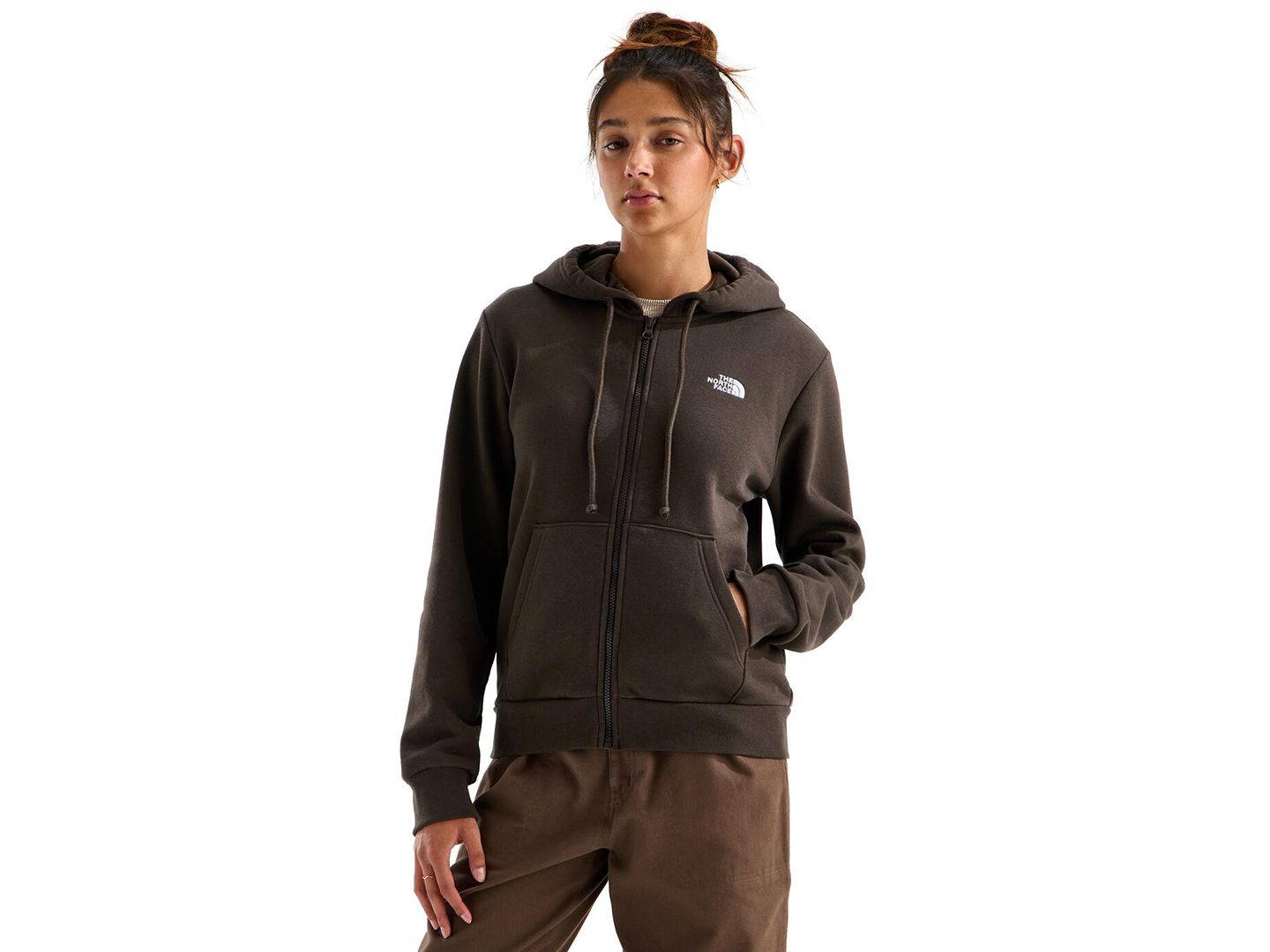 Женское худи The North Face Evolution Simple Dome Full-Zip, цвет: Тёмный каштановый — фото 1