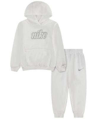 Girls' 4-6X Swoosh Sparkle Long-Sleeve Hooded Hoodie and Joggers, 2-Piece Set