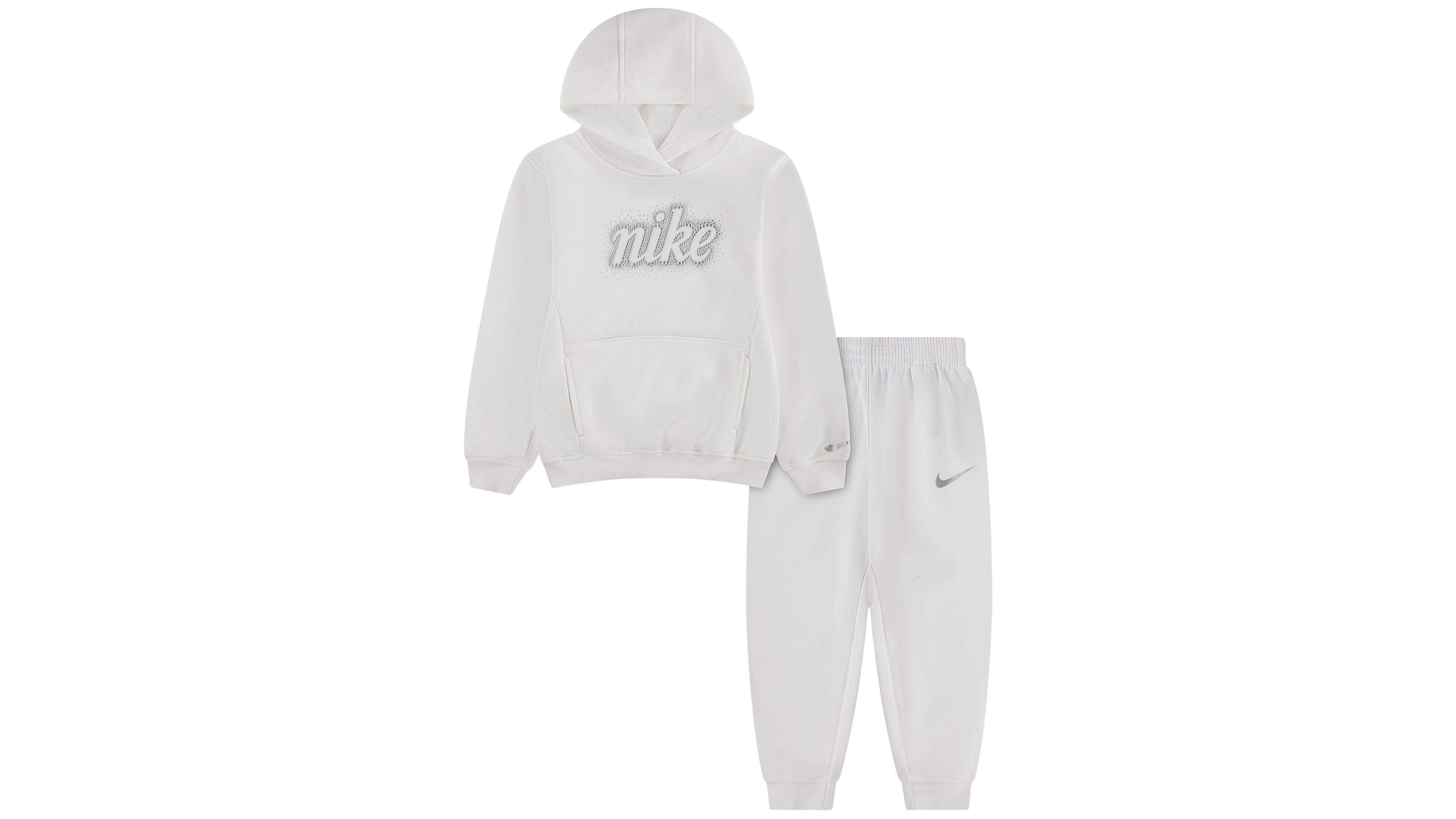 Nike Girls' 4-6X Swoosh Sparkle Long-Sleeve Hooded Hoodie and Joggers, 2-Piece Set
