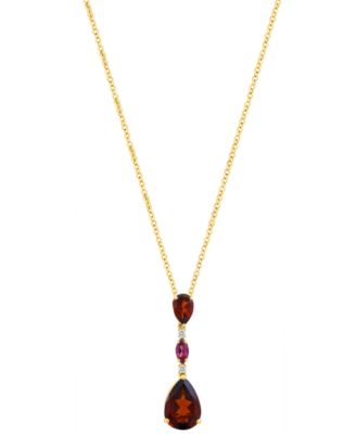Garnet and Rhodolite Diamond Accent Pendant (2-5/8 ct. t.w.) in 14k Yellow Gold