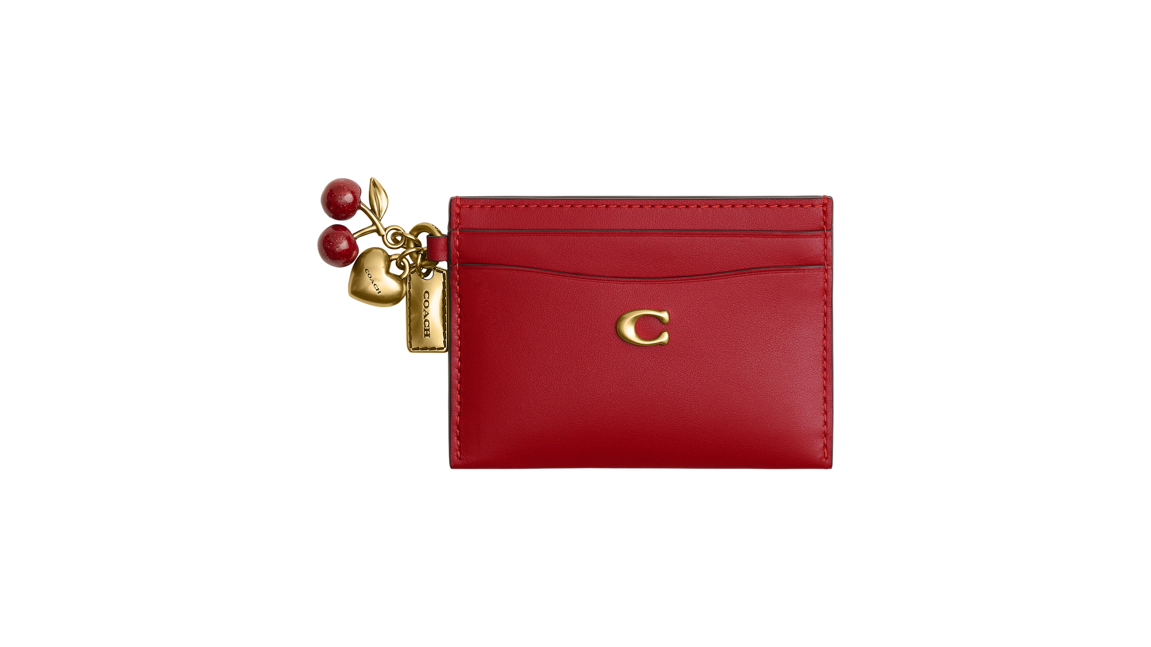 Coach Essential Leather Card Case with Charms