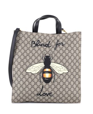 Tall Convertible Soft Open Tote Printed GG Coated Canvas
