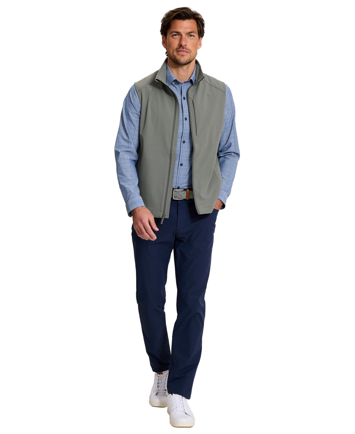 Мужской жилет Tommy Bahama Island Clubhouse Pro Water-Resistant Vest, цвет: Серо-бежевый — фото 2