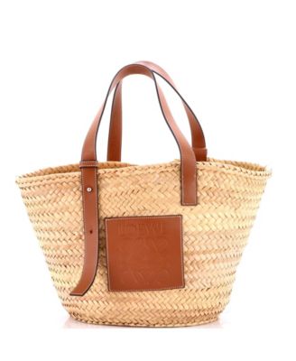 Medium Basket Tote Raffia