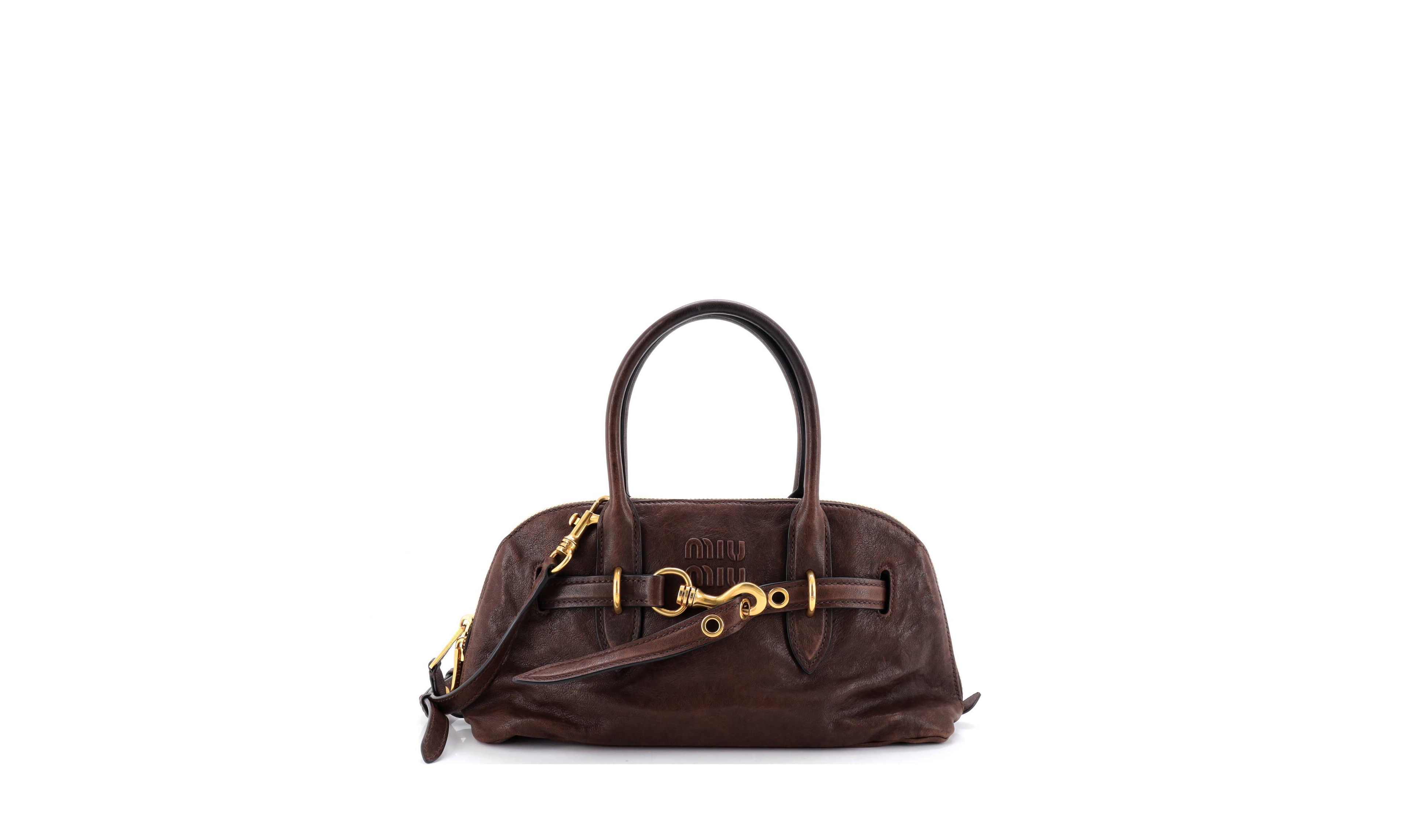 Pre-Owned Miu Miu Regular Aventure Top Handle Bag Leather