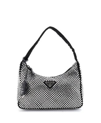 Mini Re-Edition 2000 Hobo Crystal Embellished Satin