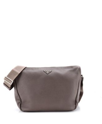 Large Zip Shoulder Bag Vitello Daino