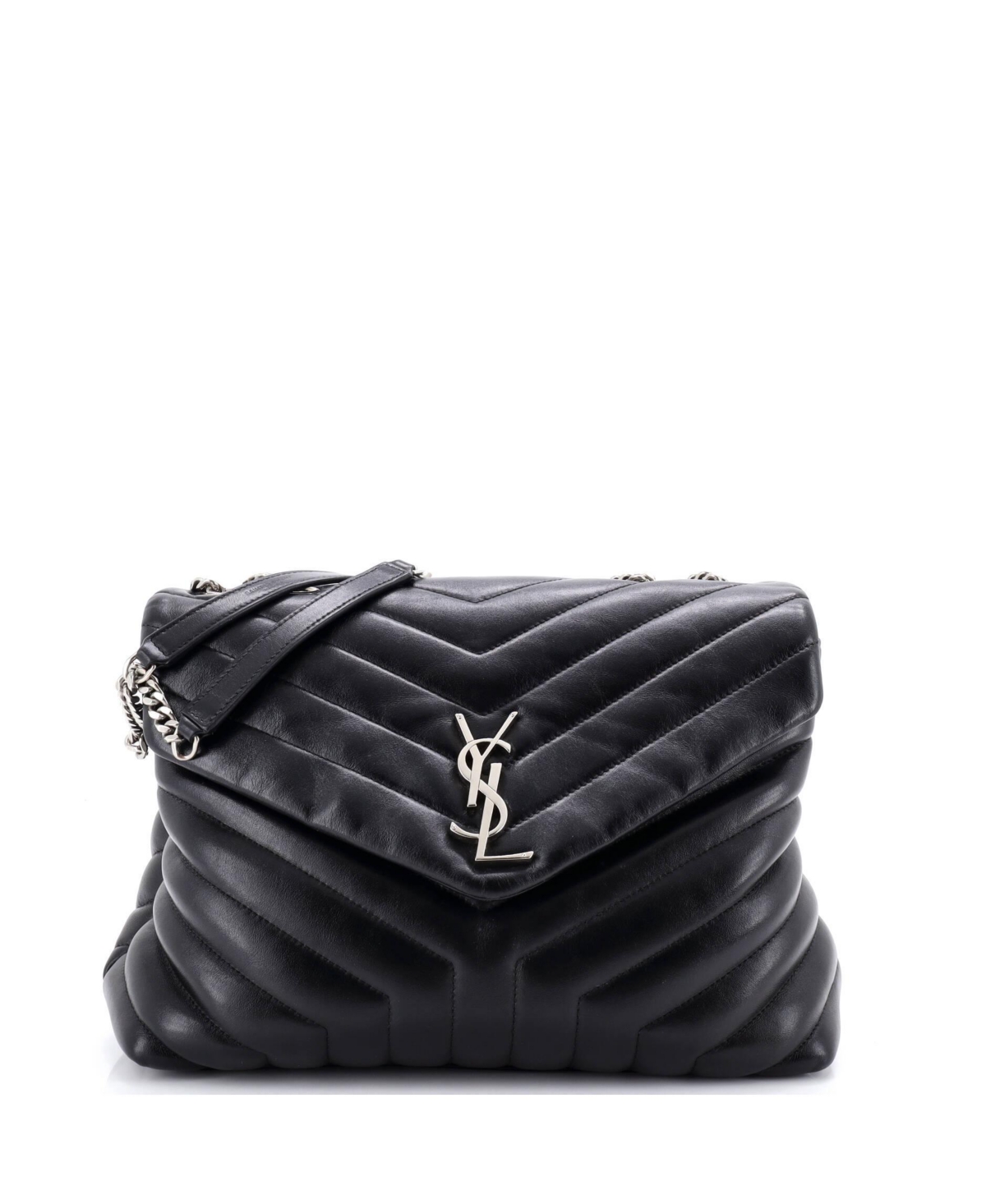Pre-Owned Saint Laurent Loulou Good Condition Medium Matelasse Chevron Shoulder Bag