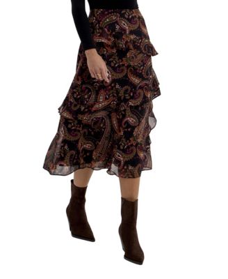 Women's Kat Printed Chiffon Midi Skirt
