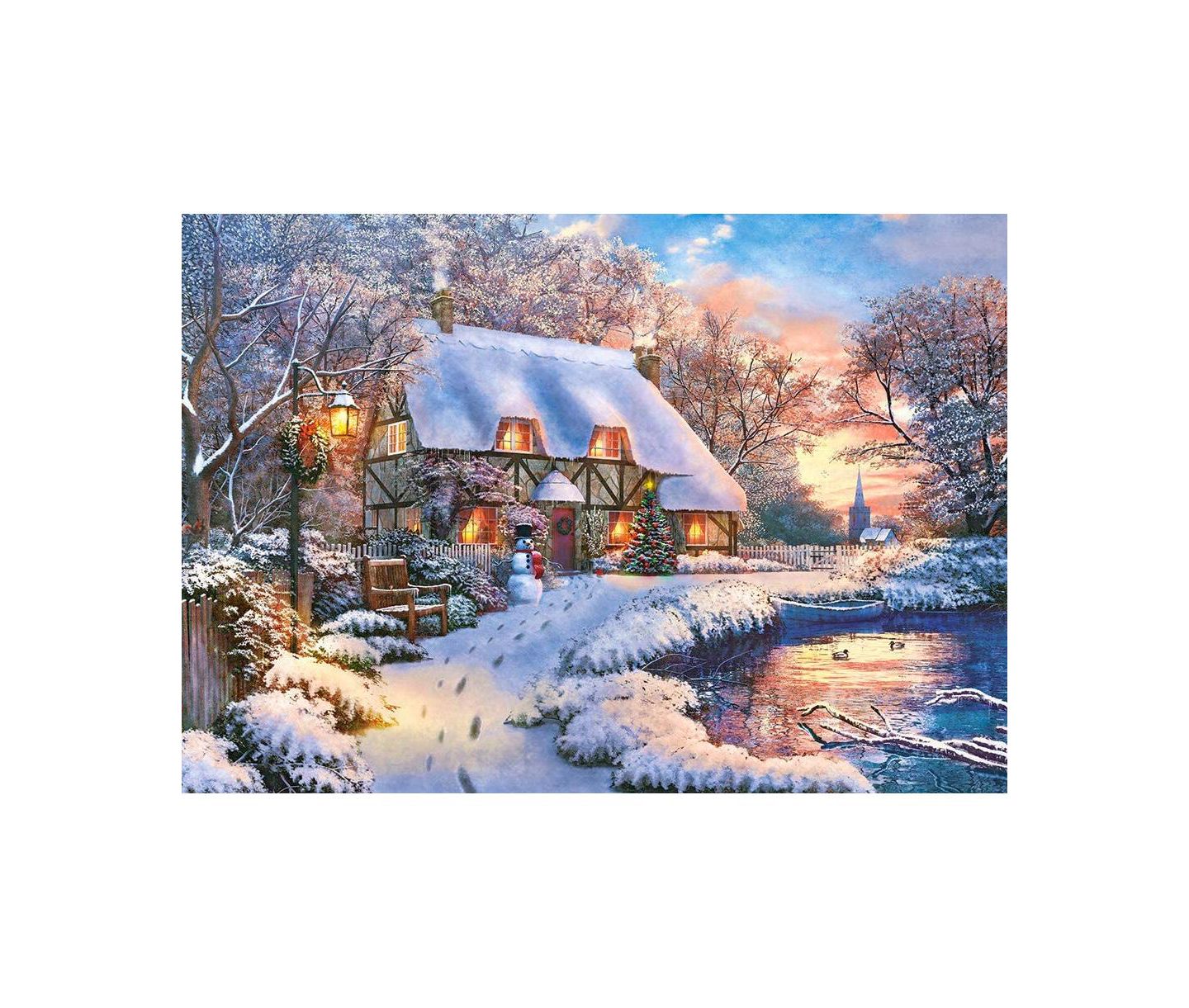 Детский пазл Castorland Winter Cottage 500 Piece Jigsaw Puzzle, цвет: Разноцветный — фото 2