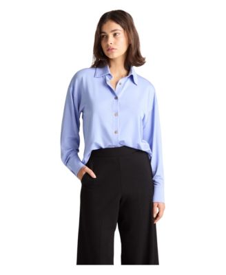 Women's Gart Button-Front Collared Long-Sleeve Shirt