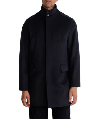 Men's Fossil Wool-Blend Single-Breasted Removable Gilet-Insert Coat