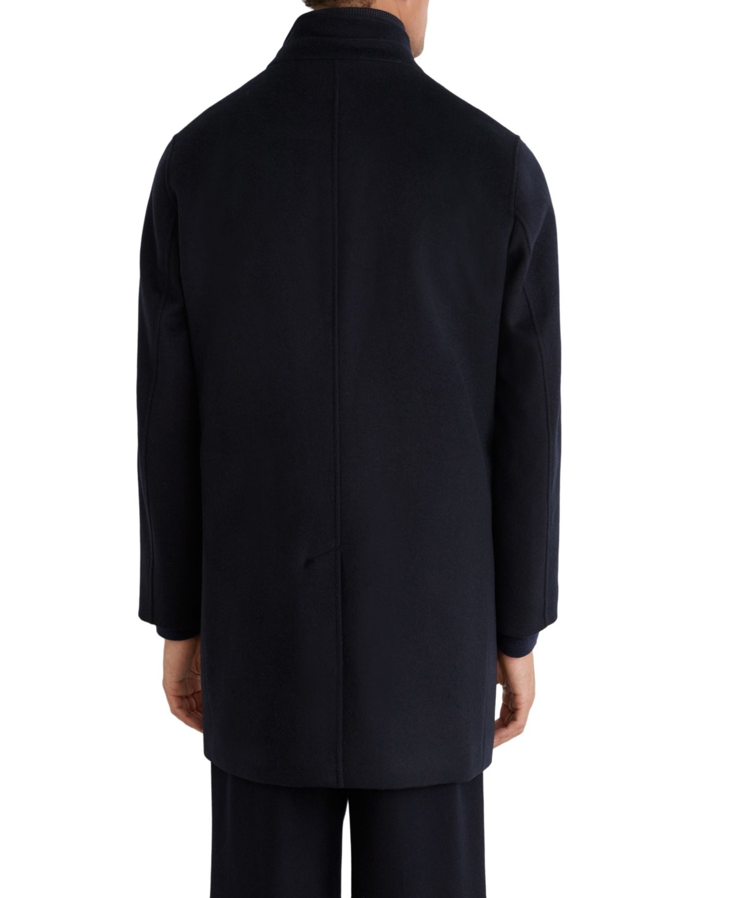 Мужское пальто REISS Fossil Wool-Blend Single-Breasted Removable Gilet-Insert, цвет: Тёмно-синий — фото 5