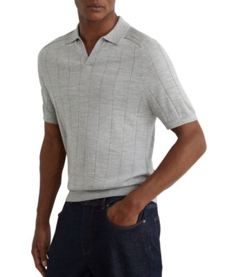 Men's Chelmsford Slim-Fit Wide-Rib Merino Wool Polo Shirt