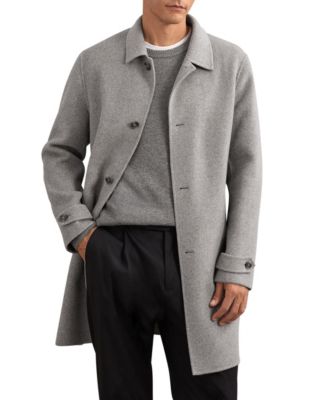 Men's Squire Single-Breasted Wool-Blend Notch Lapels Overcoat
