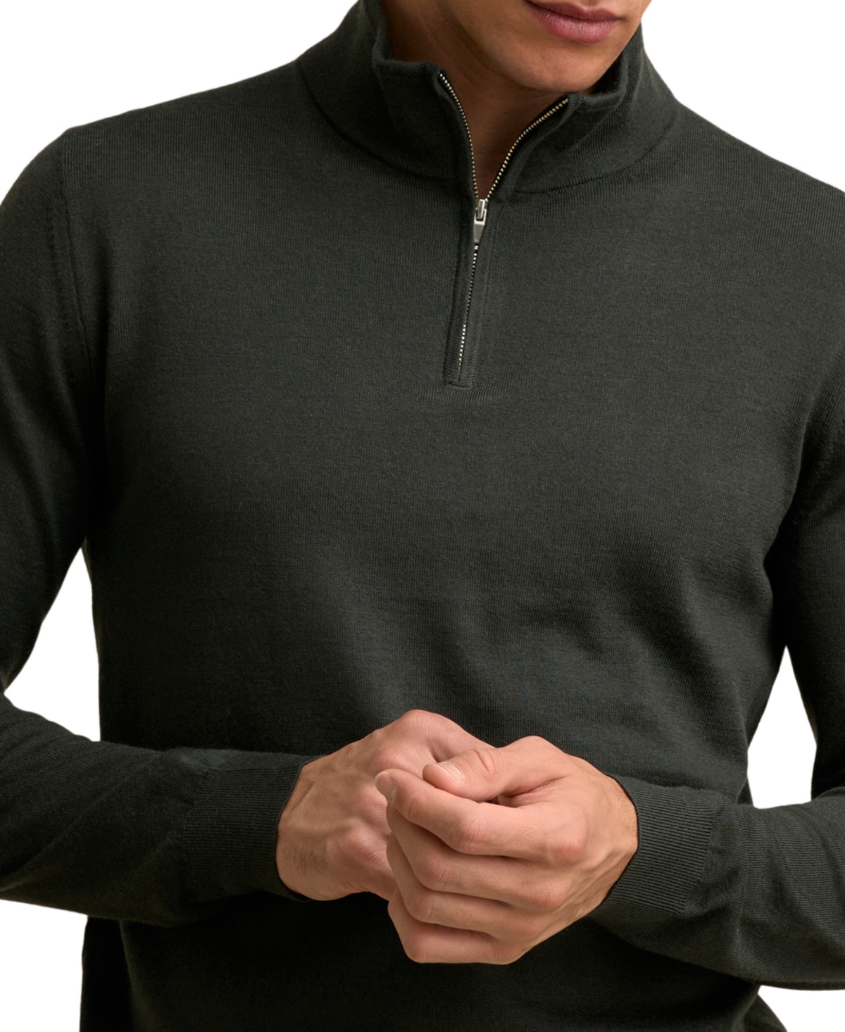 Reiss Men's Blackhall Slim-Fit Funnel-Neck Half-Zip Merino Wool Sweater