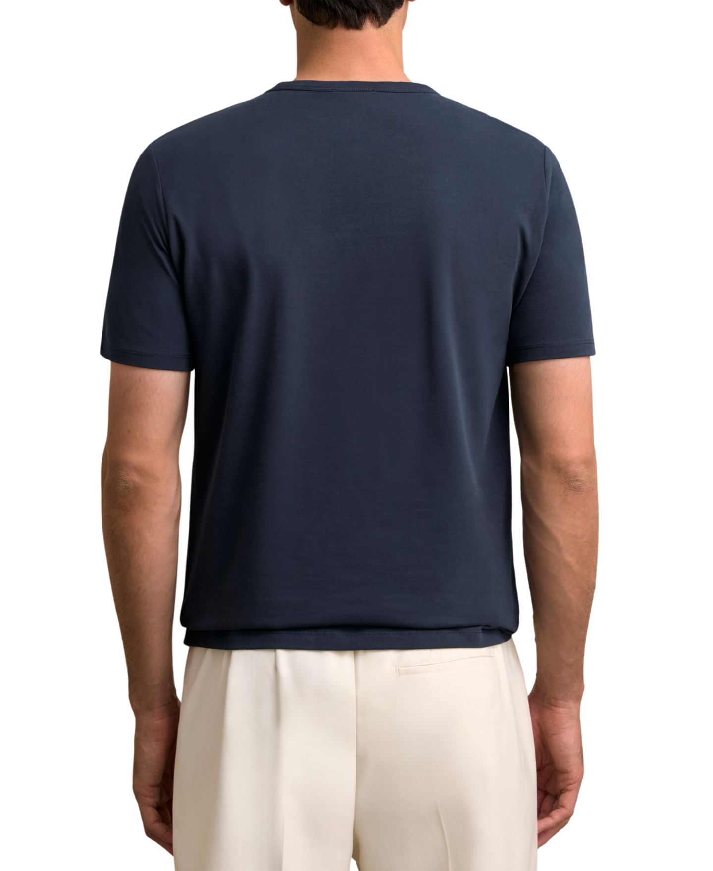 Мужская футболка REISS Joe Slim-Fit Stretch, цвет: Тёмно-синий — фото 5